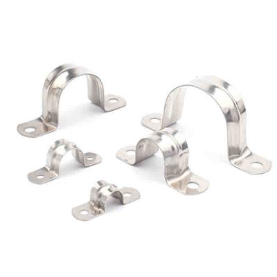 OEM Galvanised Steel Saddle Clips Stamping Processing Abrasion Resistance