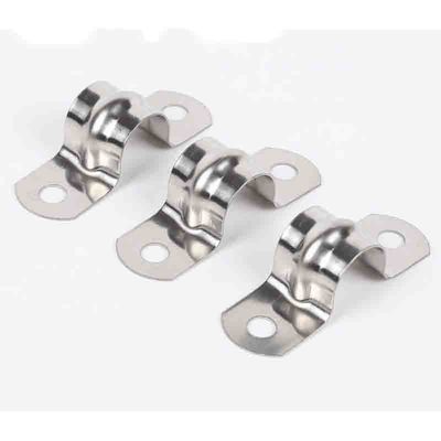 OEM Galvanised Steel Saddle Clips Stamping Processing Abrasion Resistance