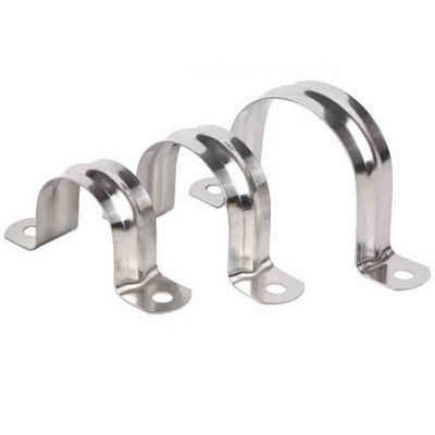 Rust Prevention U Shaped Metal Saddle Clip For  Pipelines Installation