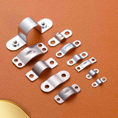 Silver Hot Galvanized Metal Saddle Clip Corrosion Resistance